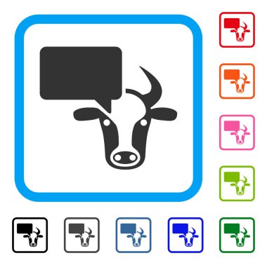 İnek görüş simgesi çerçeveli