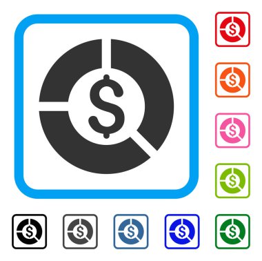 Para birimi diyagram simgesi çerçeveli