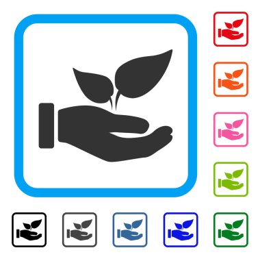 Eco başlangıç el simgesi çerçeveli