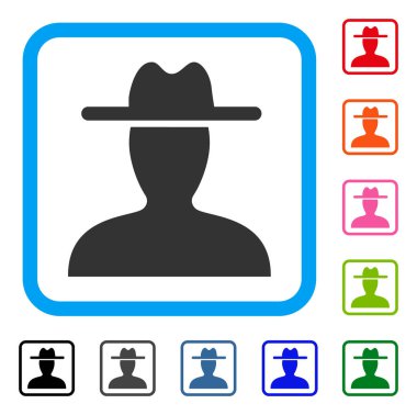 Çiftçi simgesi çerçeveli