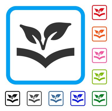 Flora bilgi simgesi çerçeveli