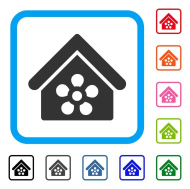 Çiçek Orangery simgesi çerçeveli