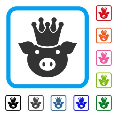 Kral domuz simgesi çerçeveli