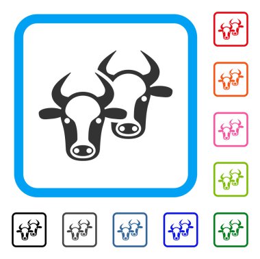 Hayvancılık simgesi çerçeveli