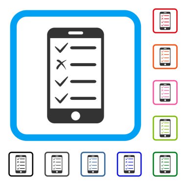 Telefon denetim listesi simgesini çerçeveli