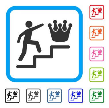 Taç için kişi adım simgesi çerçeveli