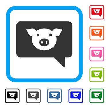 Domuz mesaj simgesi çerçeveli