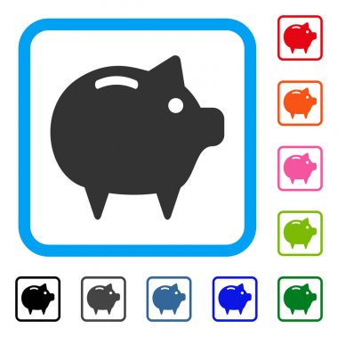 Kumbara simgesi çerçeveli