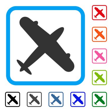 Uçak simgesi çerçeveli