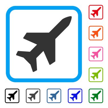 Uçak simgesi çerçeveli