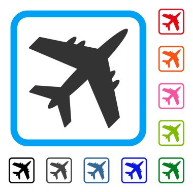 Uçak simgesi çerçeveli