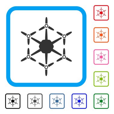 Hexacopter simgesi çerçeveli