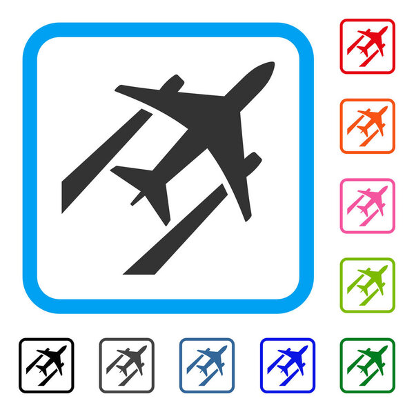 Air Jet Trace Framed Icon