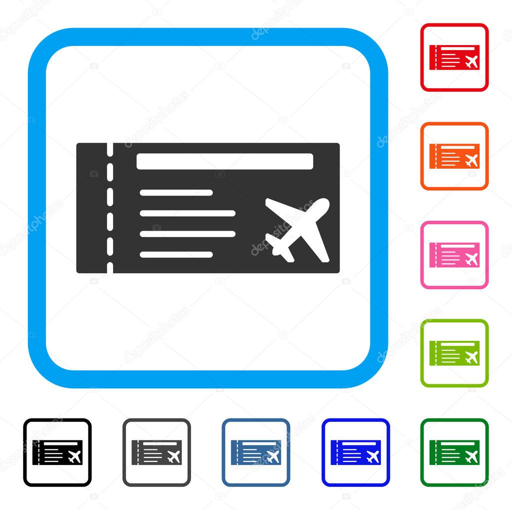Airticket Framed Icon
