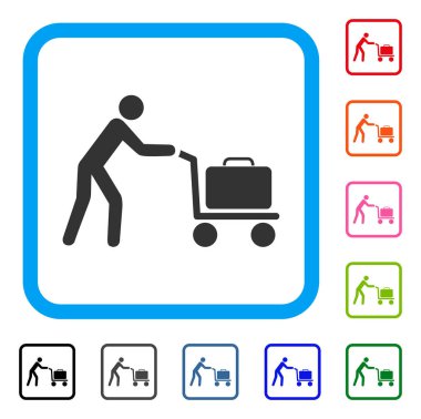 Binek arabası simgesi çerçeveli