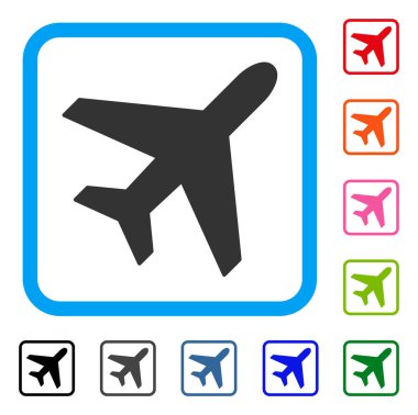 Uçak simgesi çerçeveli