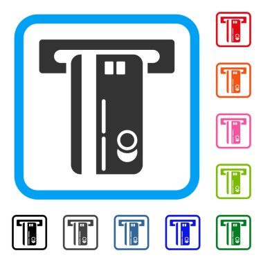 ATM makinesi simgesini çerçeveli