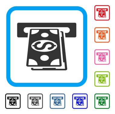 Geri nakit çerçeveli simgesi