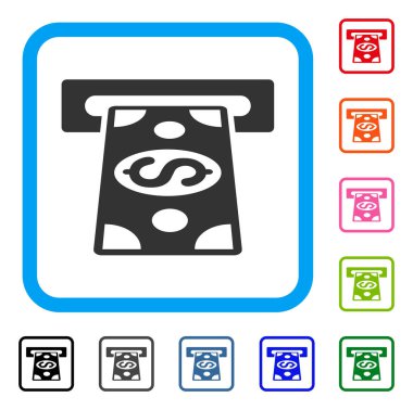 Geri nakit çerçeveli simgesi