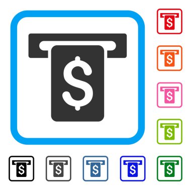 Geri nakit çerçeveli simgesi