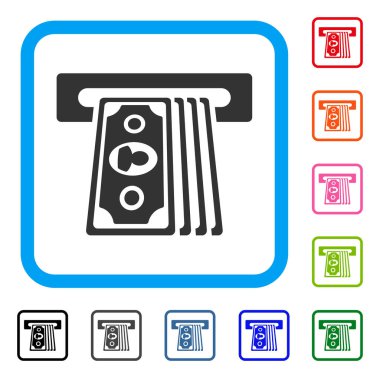 Bankamatiğe Terminal simgesi çerçeveli