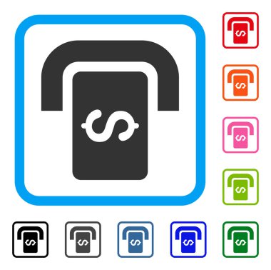 Bankamatiğe Terminal simgesi çerçeveli