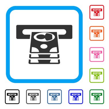 Bankamatiğe simgesi çerçeveli