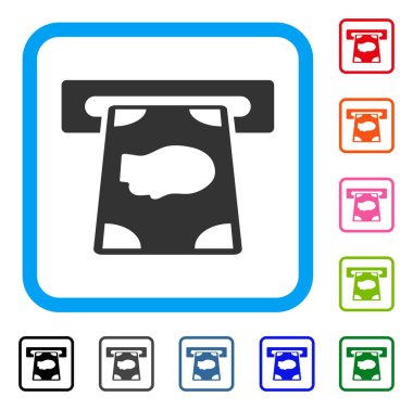 Bankamatiğe simgesi çerçeveli