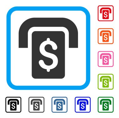 Bankamatiğe simgesi çerçeveli