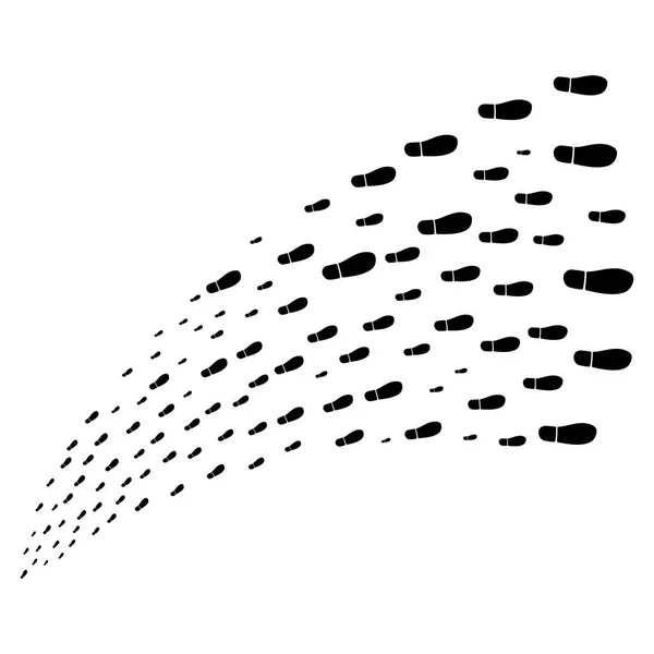Quelle des Stiefelfußabdrucks — Stockvektor