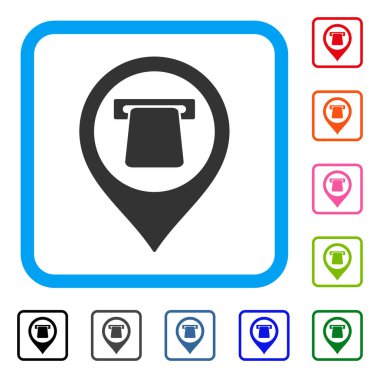 ATM harita işaretçi simgesi çerçeveli