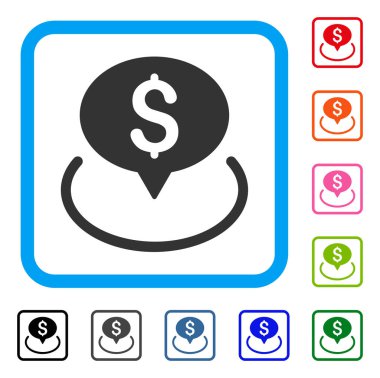 Banka konumu simgesi çerçeveli