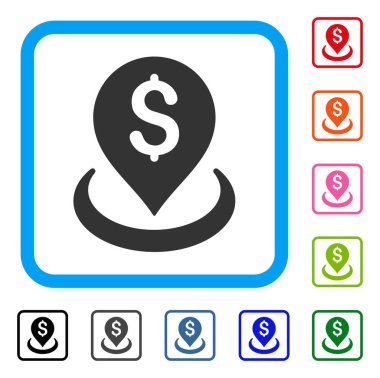 Banka yerleştirme simgesi çerçeveli