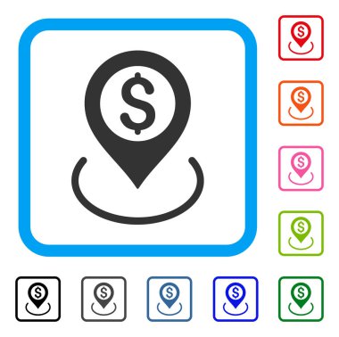 Doları konumu simgesi çerçeveli