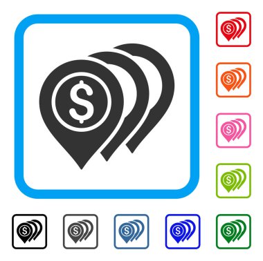 Dolar işaretleri simgesi çerçeveli