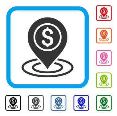 Doları pozisyon simgesi çerçeveli