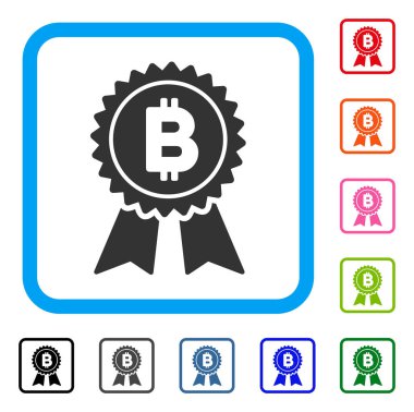 Simge Bitcoin Ödülü mühür çerçeveli