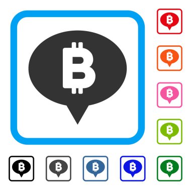 Bitcoin Banner balon simgesi çerçeveli