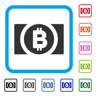 Bitcoin para simgesi çerçeveli