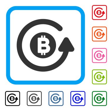 Bitcoin ters ibraz simgesi çerçeveli