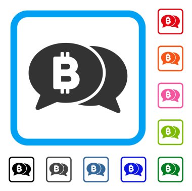 Bitcoin sohbet simgesi çerçeveli