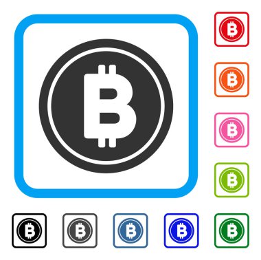Bitcoin sikke simge çerçeveli