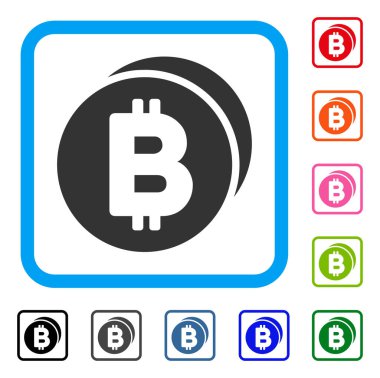 Bitcoin sikke simge çerçeveli