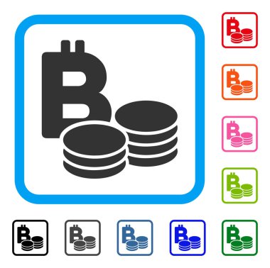 Bitcoin sikke simge çerçeveli