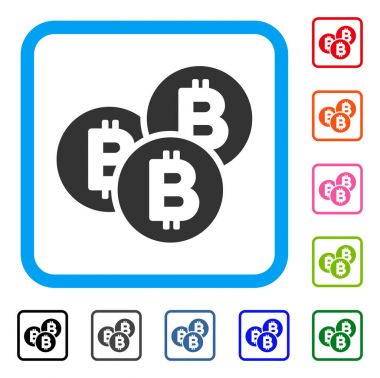 Bitcoin sikke simge çerçeveli