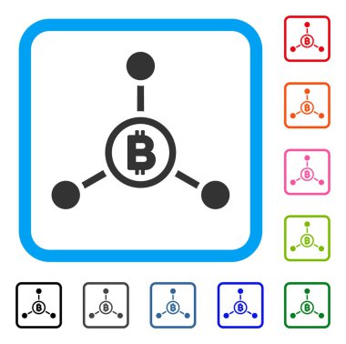 Bitcoin bağlantıları simgesini çerçeveli