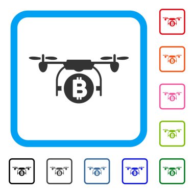 Bitcoin helikopter simgesi çerçeveli