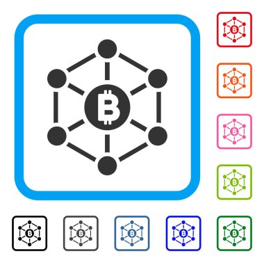 Bitcoin Finans Netwok simgesi çerçeveli