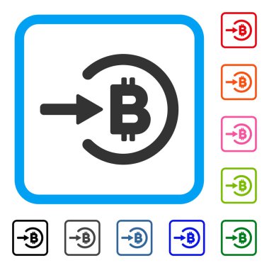Bitcoin gelir simgesi çerçeveli