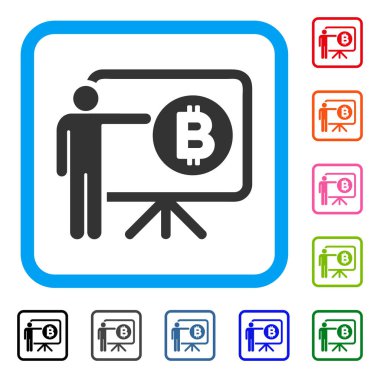 Bitcoin ders kurulu simgesi çerçeveli